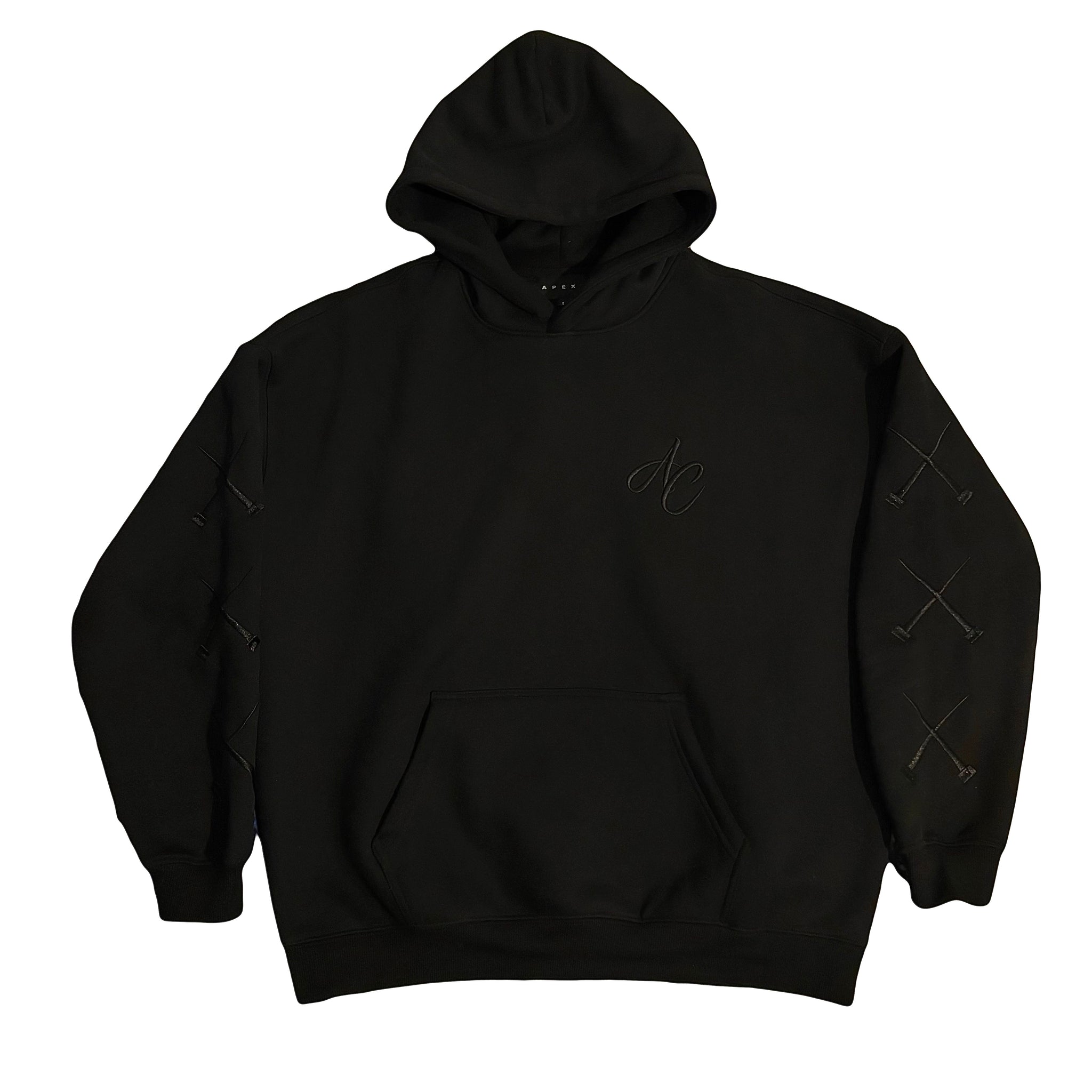 “TASH” Needle Hoodie - Black